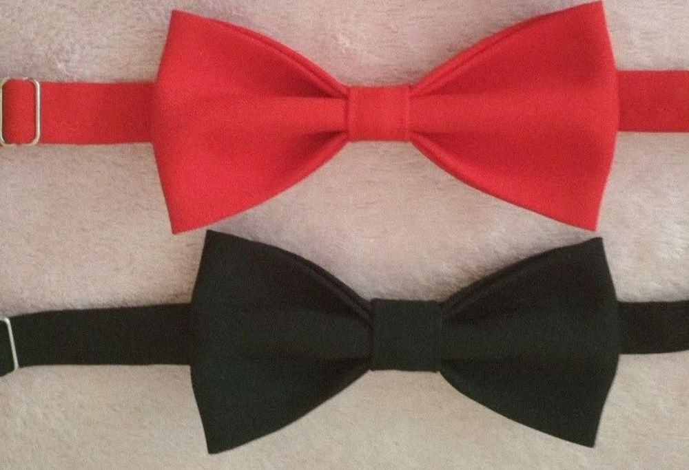 Галстук бабочка, метелик красные и черные, взрослые и детские