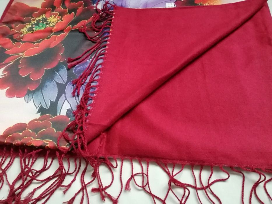 Шикарний шовковий двосторонній шарф