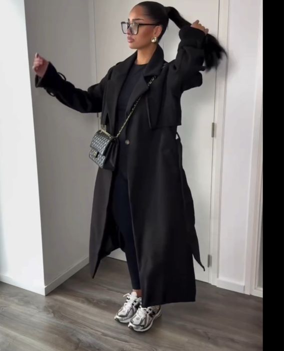 Кашемір пальто на ситепоні