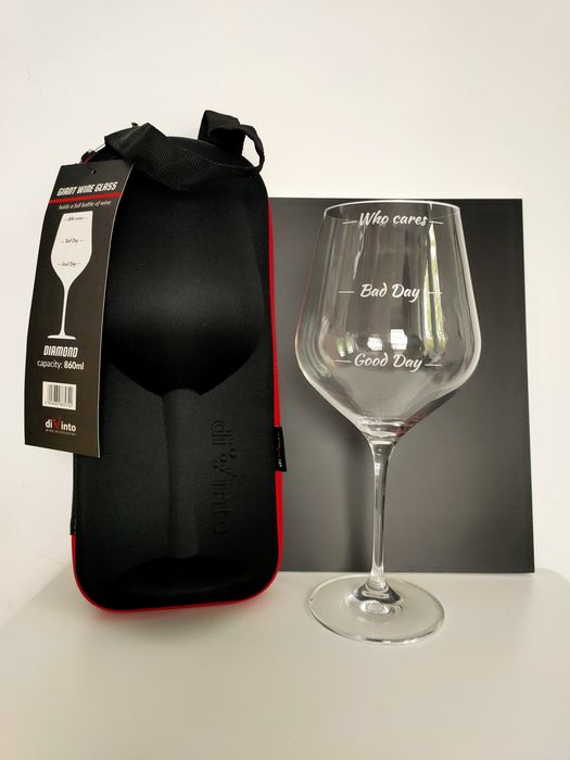 2 gigantyczne kieliszki do wina (860ml) - producent Krosno