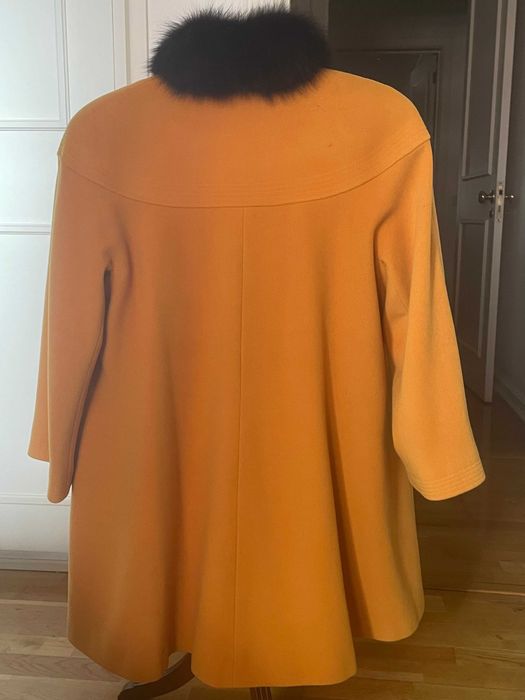 Casaco comprido marca luxo Electre, Paris, 100% lamb's wool