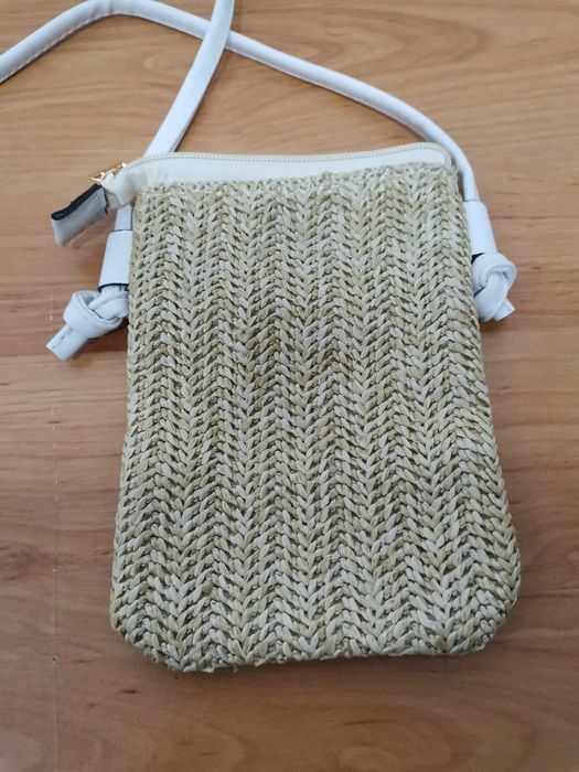 Mini torebka słomiana / jutowa na telefon letnia