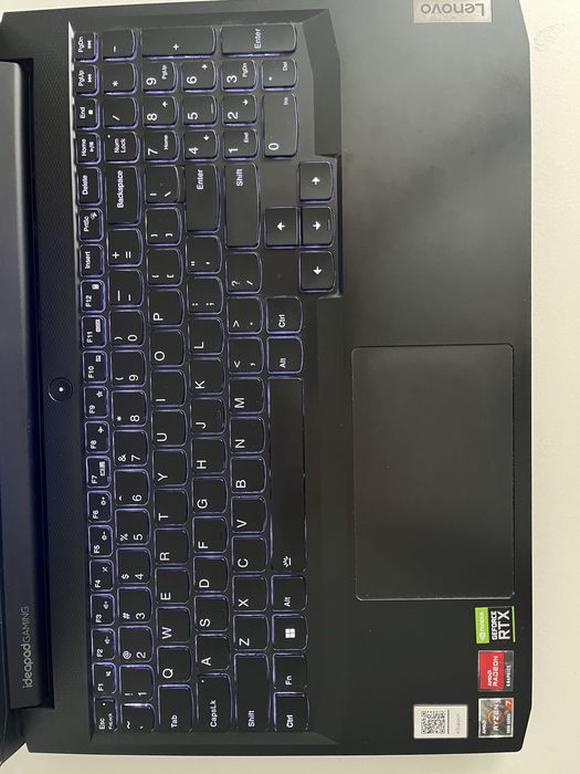 Lenovo ideapad gaming 3 ,r7 5800, 16RAM, ssd 512, GeForse3050RTX