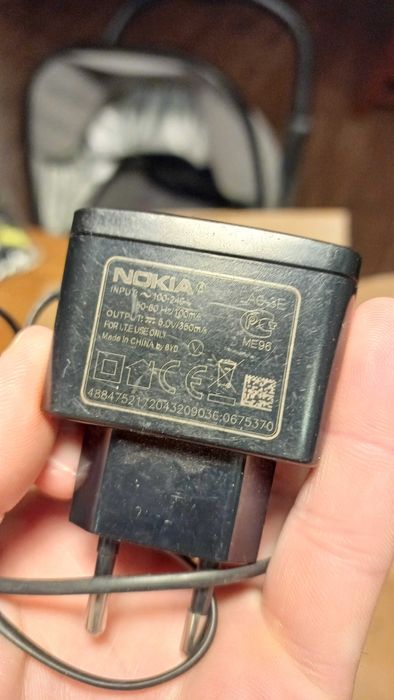 Ładowarki Nokia cienki bolec - komplet sieciowa + samochodowa cienka