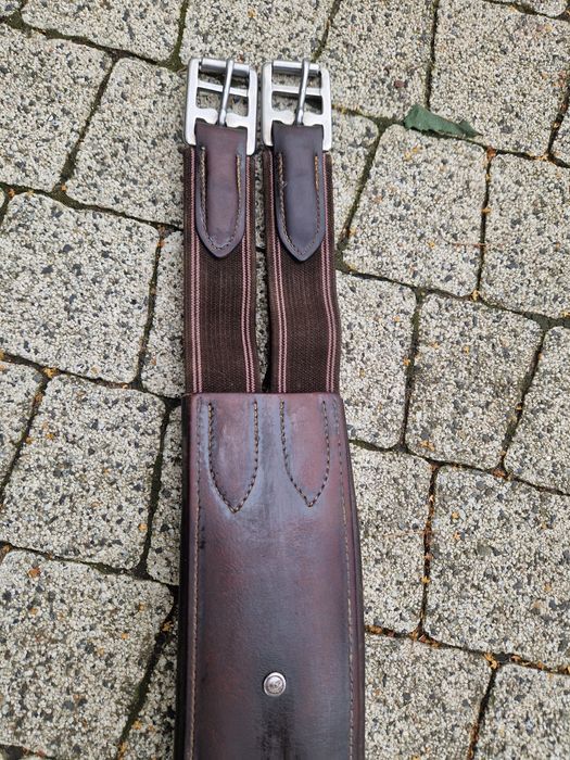 Popręg anatomiczny skokowy/wszechstronny  czekoladowy 145cm