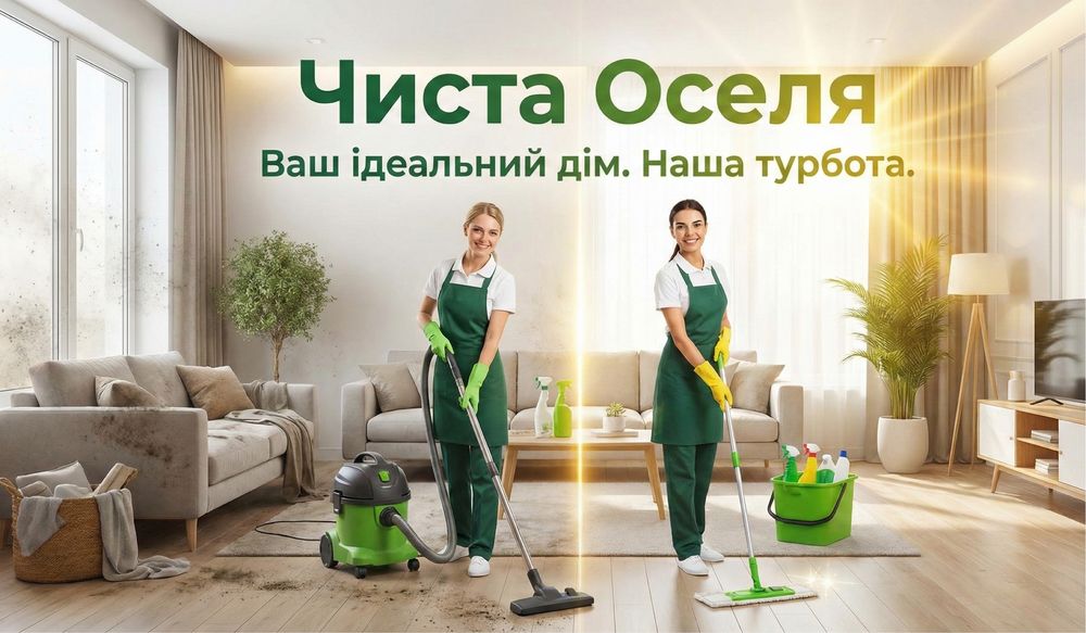 Миття вікон Послуги клінінгу Прибирання генеральне підтримуюче