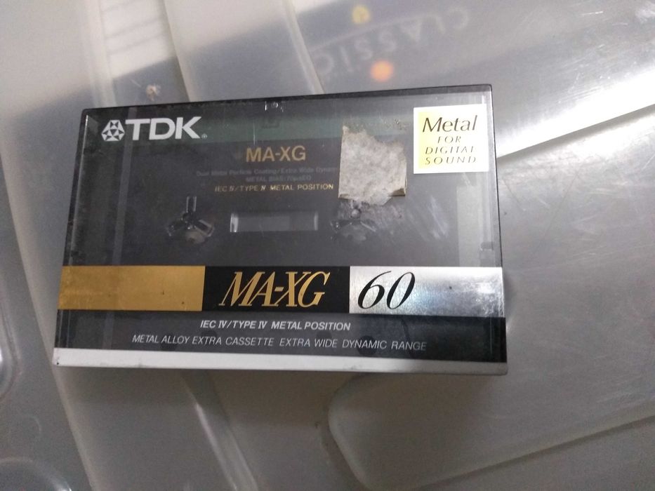 Cassetes de áudio VINTAGE, TDK MA-XG 60, NOVAS!