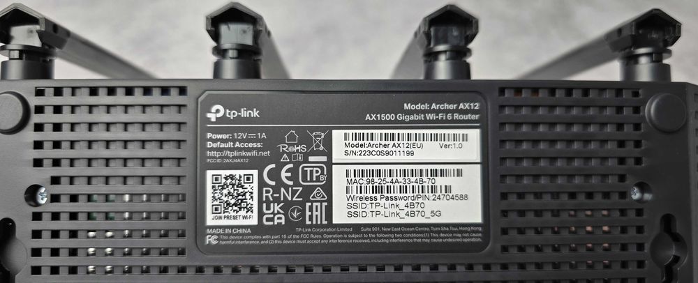 Роутер TP-Link Archer AX12 (AX1500 Wi-Fi 6) NEW + Гарантія 12 міс