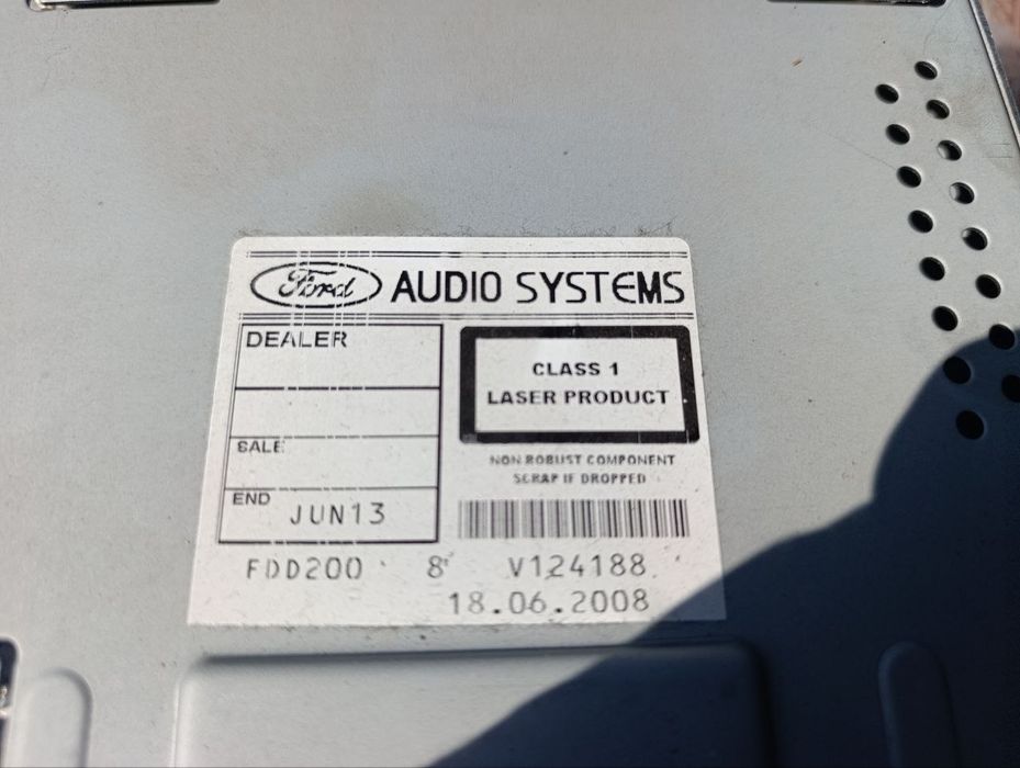 Оригинальная магнитола Ford 6000 CD + Переходная рамка