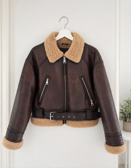 Zara nowa  kurtka kozuszek aviator