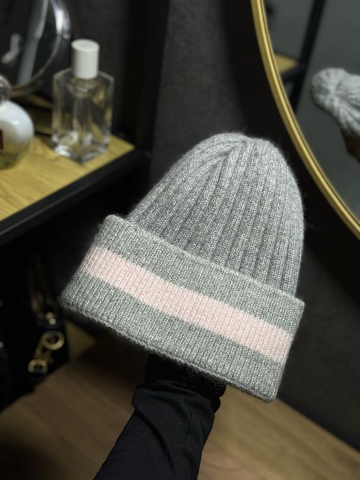 Жіноча сіра шапка ангора-кашемір-віскоза