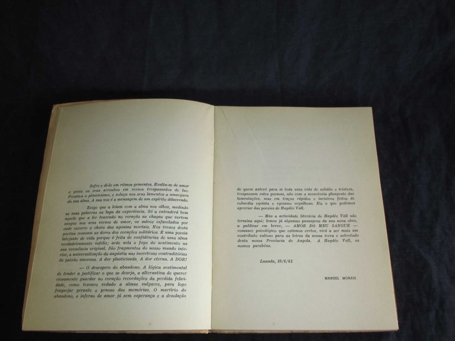 Livro Pôr do Sol Haydée Vall Autografado Muito Raro Peça de Colecção