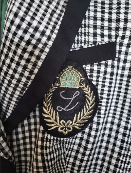 Casaco Stradivarius preto e branco, tamanho M