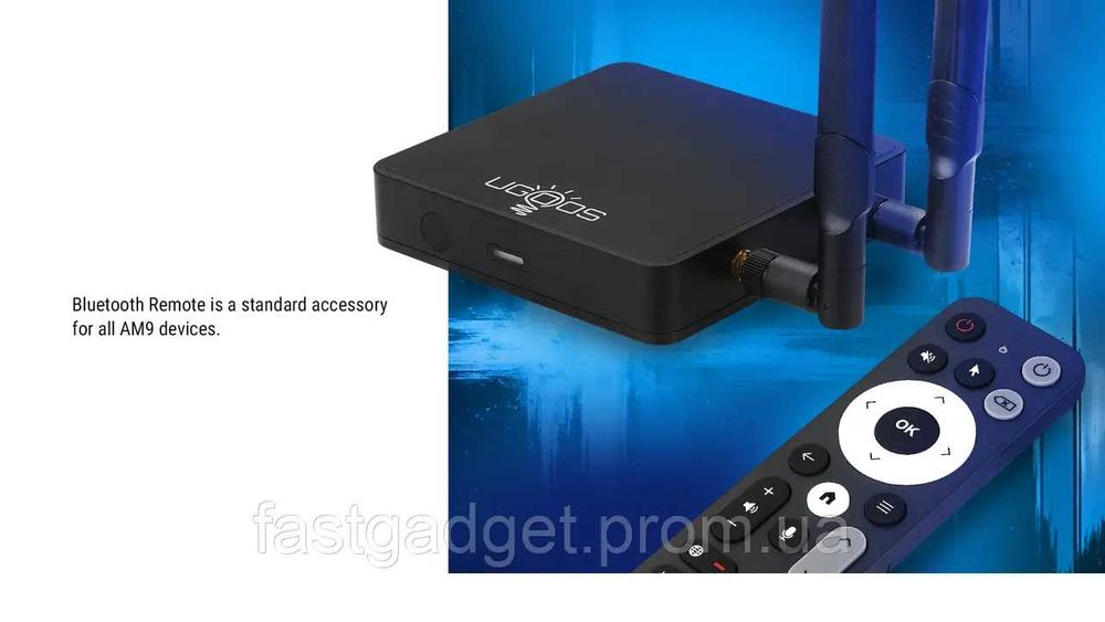 Android TV приставка Ugoos AM9 smart TV box, Android 14, Amlogic S905X