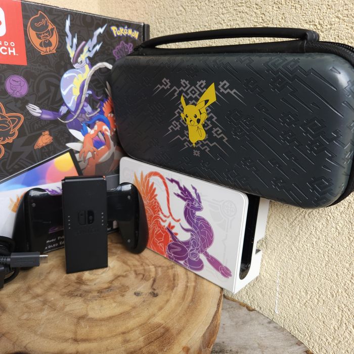 Nintendo Switch OLED Pokémon Scarlet & Violet Edition Completa com Bol