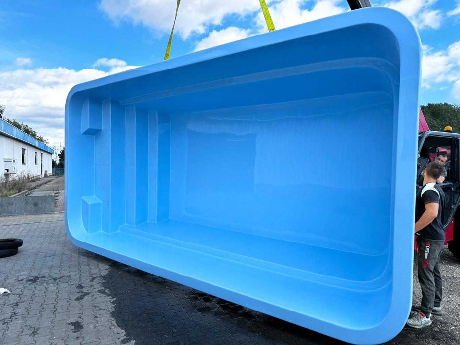 MEGA PROMOCJA, Basen poliestrowy SARAGOSSA 6 X 3X X1,5 z osprzętem !!