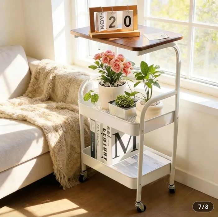 Міцний багатофункціональний мобільний візок для зберігання інструментів, міцна металева рама, замкові поворотні ролики для надійної фіксації