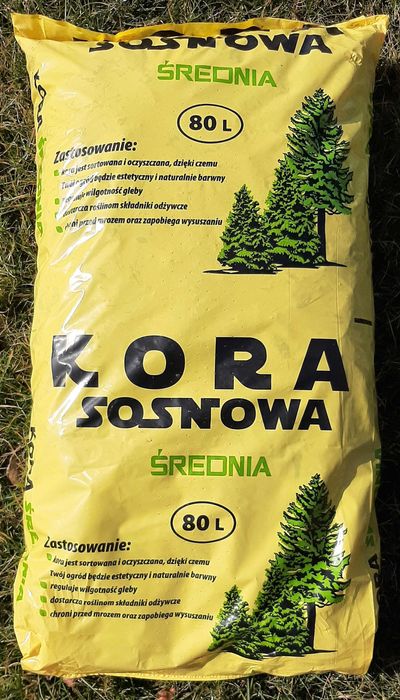 KORA SOSNOWA ŚREDNIO-GRUBA(0-120mm)80l–Wysoka Jakość! Kraków-Nowa Huta