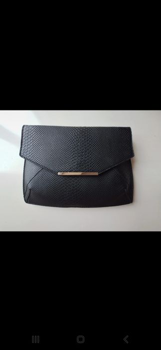 Mala nova da Parfois, efeito pele de crocodilo, cor preto