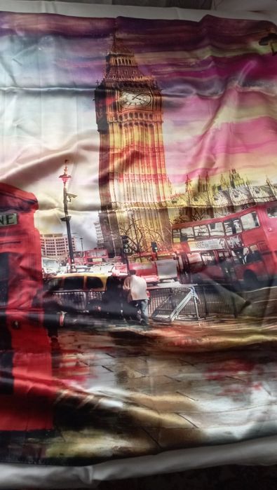 Шарф шовковий з принтом