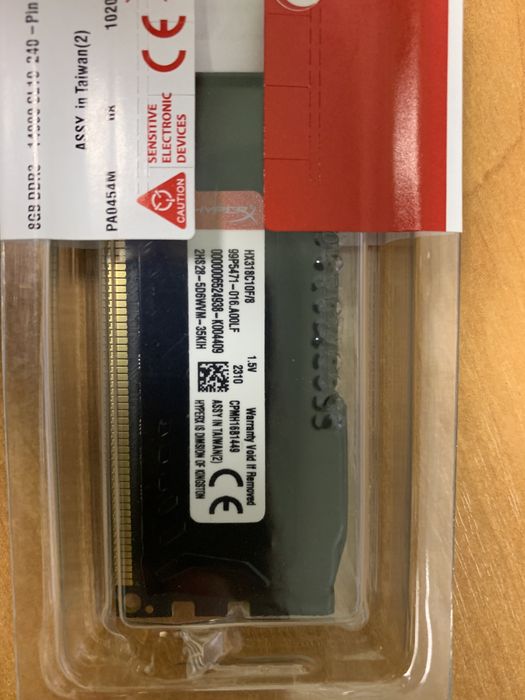 Kingston HyperX FURY 8GB, 16gb(2x8gb) DDR3, 1600Mhz 1866 Mhz ОЗУ