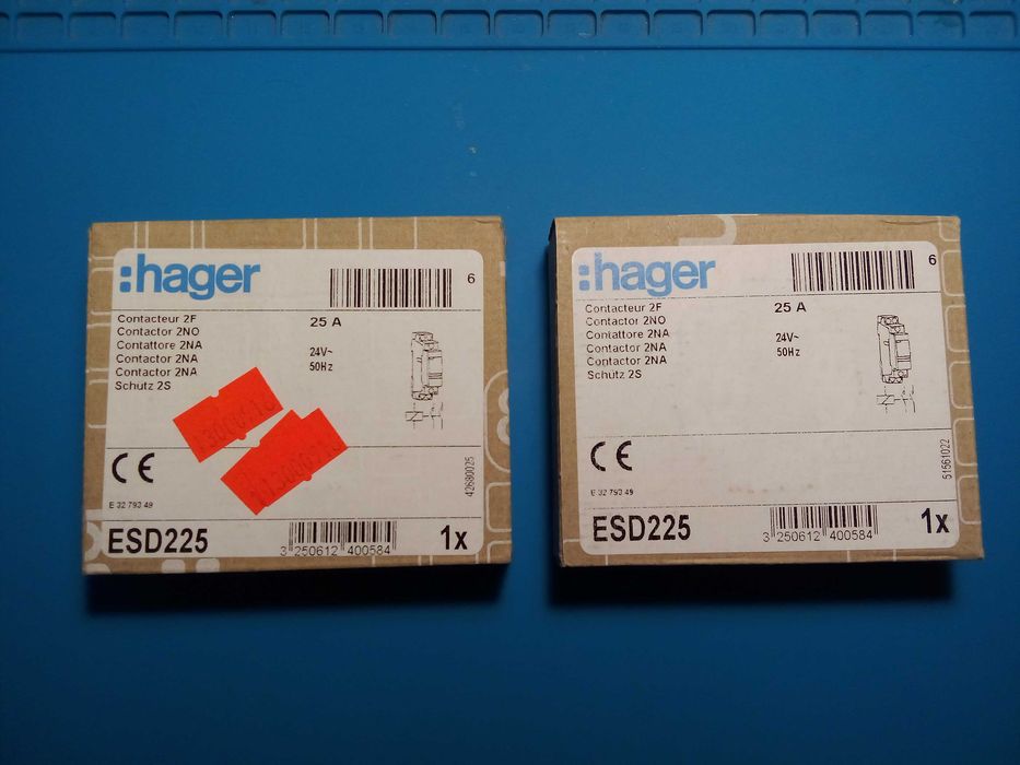 Styczniki modułowe HAGER ESD225 (Fabrycznie nowe)
