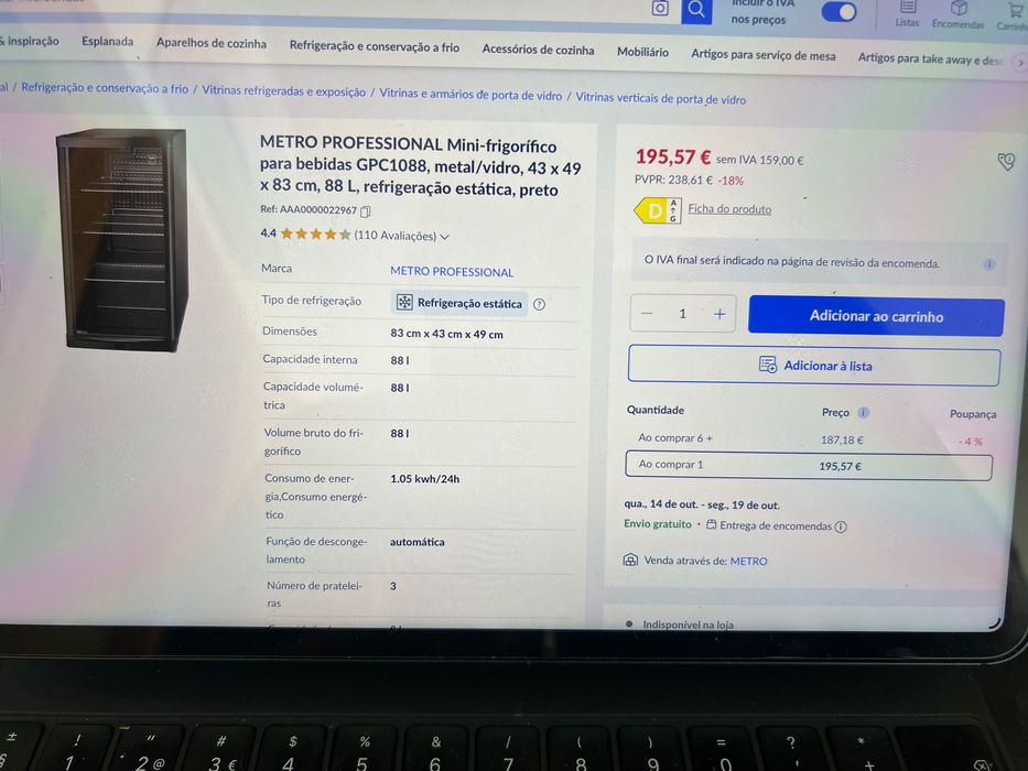 Metro Professional Mini-Frigorifico GPC1088