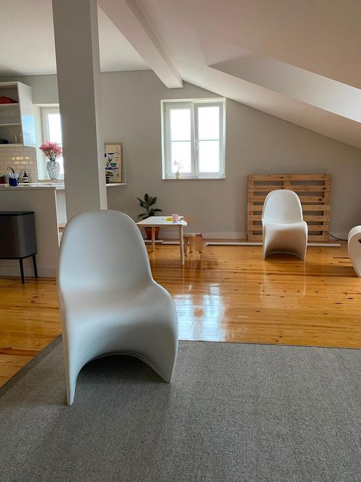 Conjunto de 5 cadeiras “Panton Chair” da Vitra [originais]