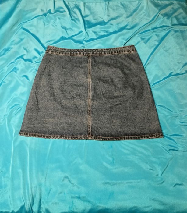 Spódnica mini jeansowa z guzikami XL | y2k vintage