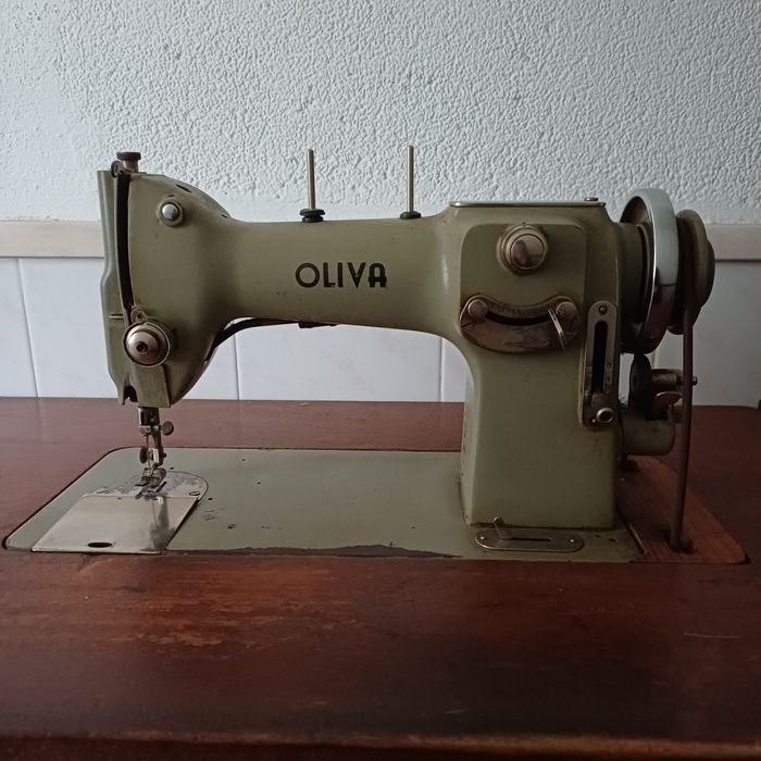 Vintage Oliva Sewing Machine with Original Cabinet