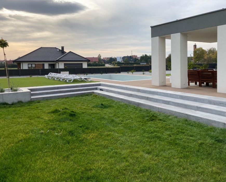 SCHODY TARASY PODŁOGI CHODNIKI beton architektoniczny - płyty betonowe