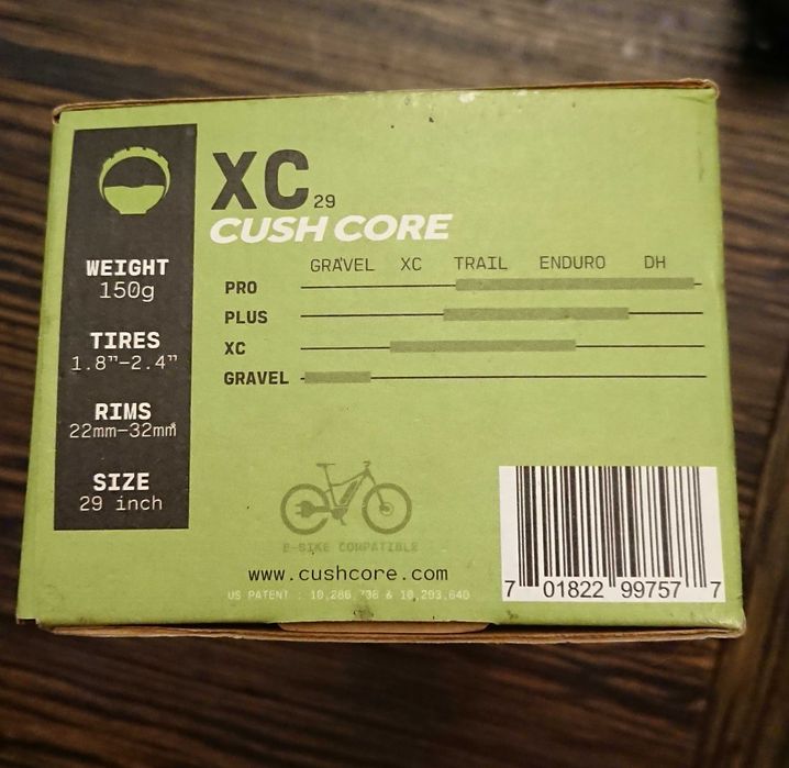 Wkładki do opon CUSH CORE XC 29 2 sztuki z zaworami