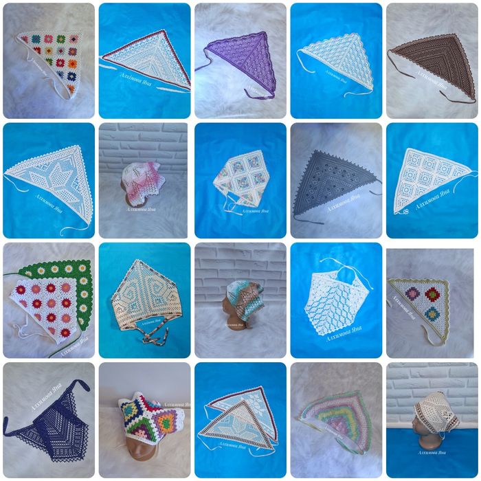 Летние и весенние береты, косынки, шапки, банданы