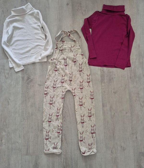 Paka dla dziewczynki r.104 i 110 paczka ubranek 48szt.