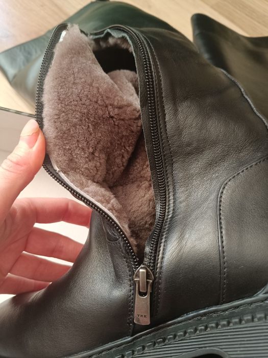 Чоботи зимові шкіра, цигейка! р.35-36 euro moda