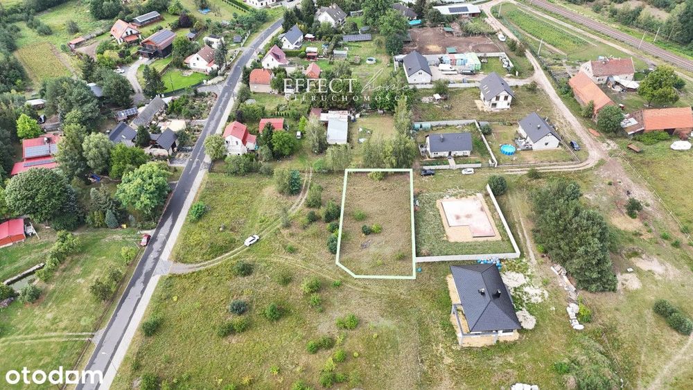 Działka  956 m² z gotowym planem pod budowę domu