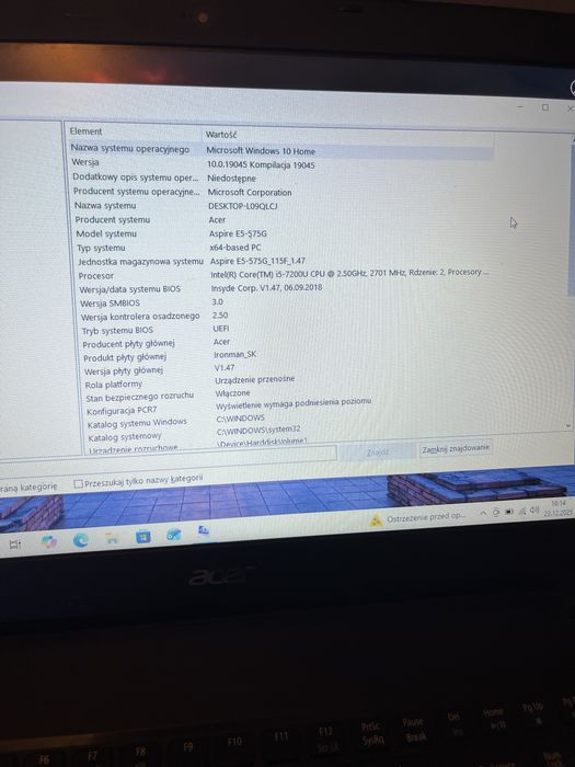 Laptop Acer Aspire E5-575G