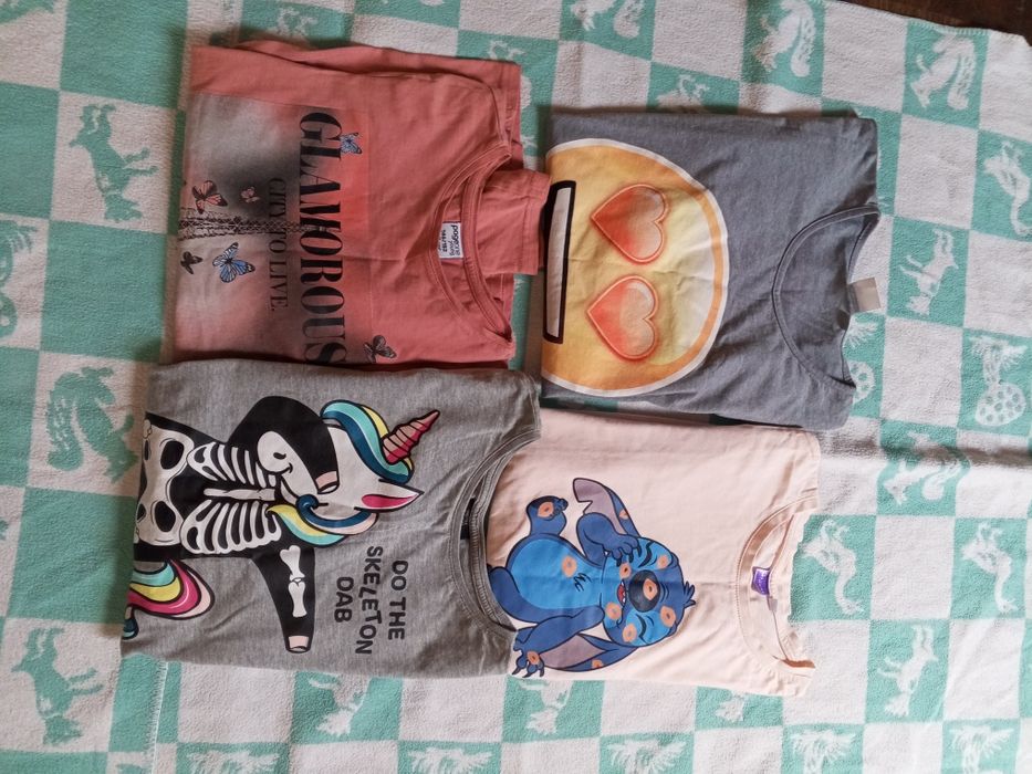 Zestaw koszulki dla dziewczynki r 146/152