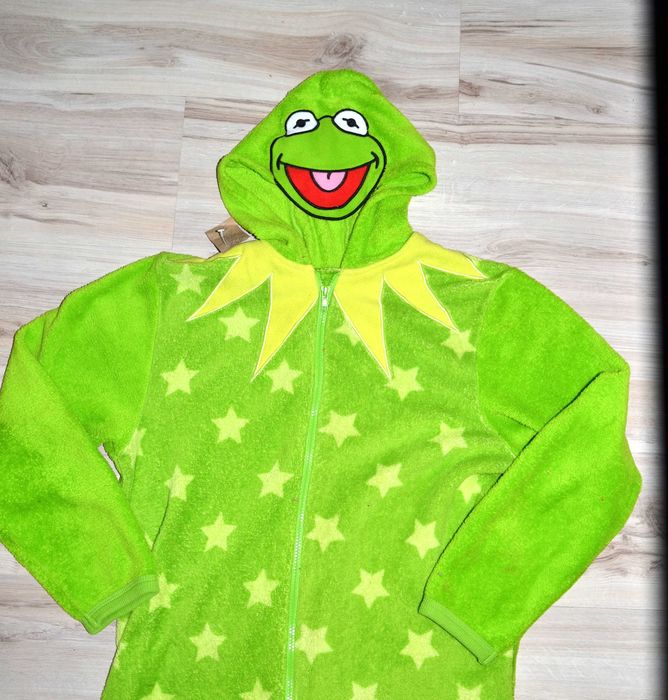 132^ żaba Kermit strój przebranie piżama 13/14 Lat_ 158/164