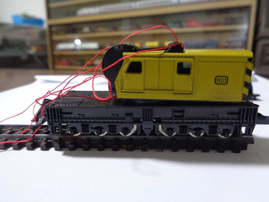 1:160 ROCO Vagão grua para BRICOLAR com falhas de peças