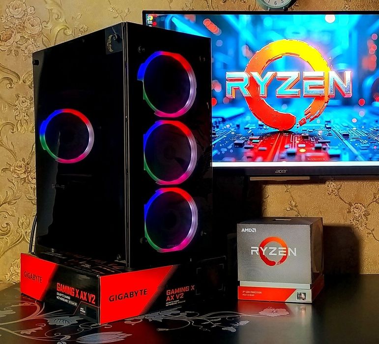 ПК GTX1660/ Ryzen 5 1600X/ 16Gb DDR4 Gigabyte Gaming игровой компьютер AMD s-AM4