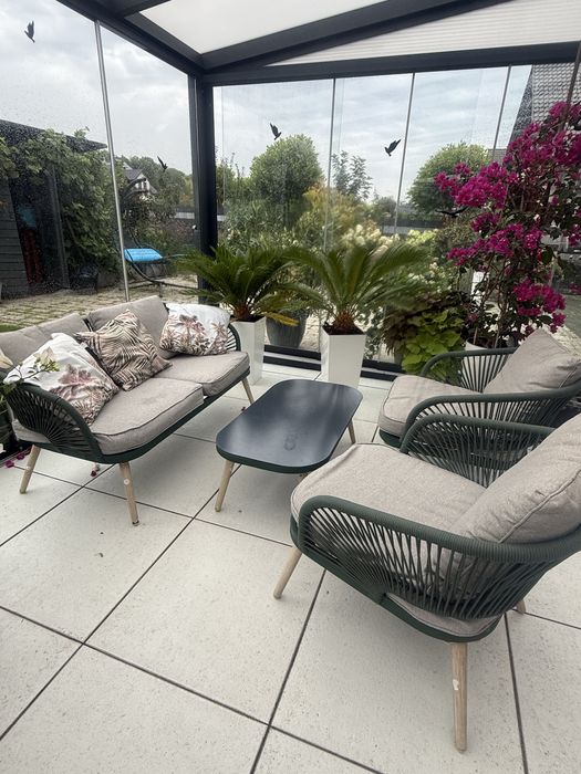 Zestaw ogrodowy sofa ,2 fotele ,stolik kawowy stol