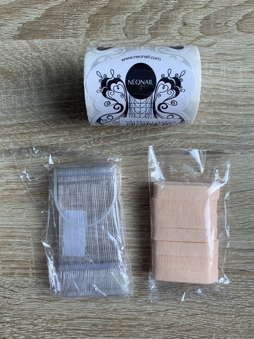 Zestaw szablon do przedłużania paznokci gąbeczki kolornik NeoNail