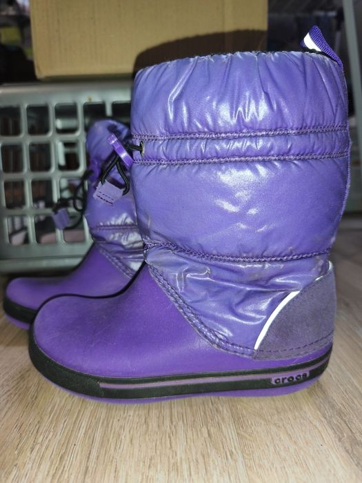 Crocsy śniegowce fioletowe J2  33/34