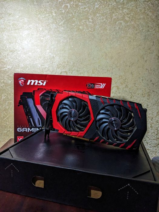 Обслуженная MSI GAMING X Rx 480 8gb видеокарта rtx