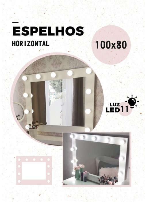 Espelhos de maquilhagem profissionais