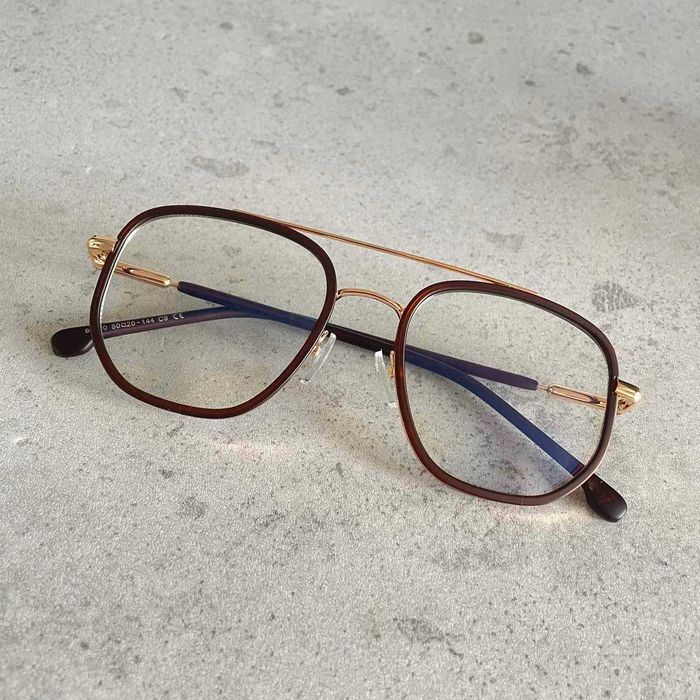 Stylowe okulary oprawki komputerowe, zerówki, anti blue light, unisex.