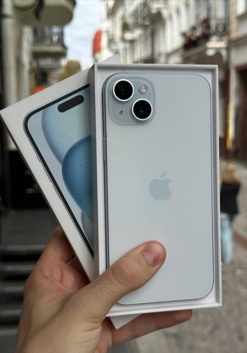 Apple iPhone 15 Plus 256gb Blue Neverlock стан нового / фізична сім / 100% акум