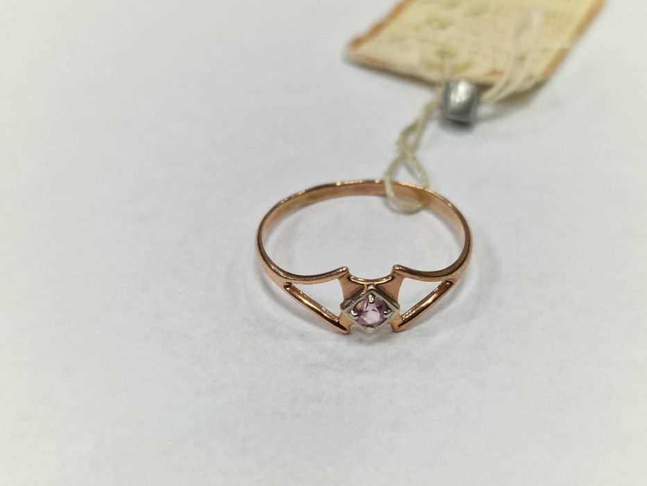 Złoty pierścionek damski/ 583/ 1.41 gram/ R21/ ZSRR od 1958/ METKA