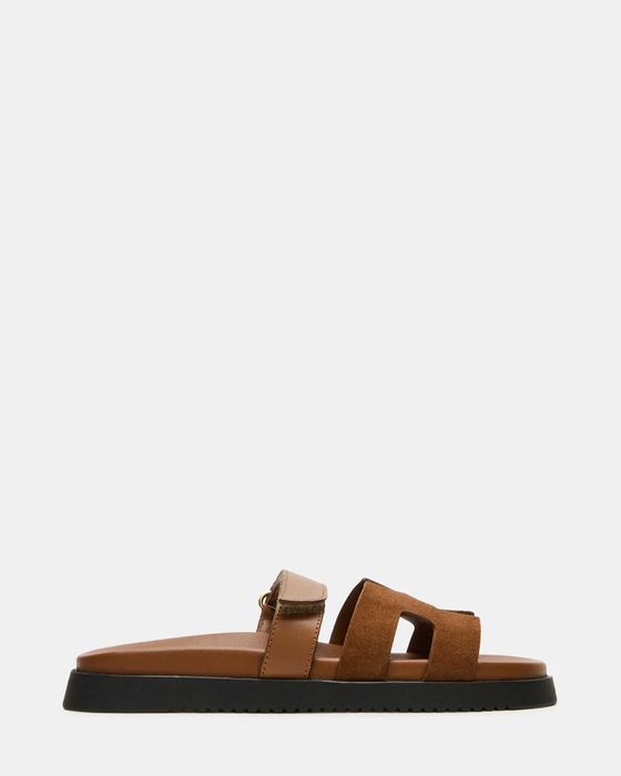 STEVE MADDEN Mayven Camel Suede шльопанці тапки шлепки 36-41рр
